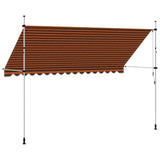 Manual Retractable Awning 400 cm Orange and Brown 145840