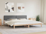 Bed Frame with Upholstered Headboard Dark Grey 180 x 200 cm 877890