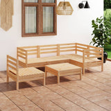 6 Piece Garden Lounge Set Solid Pinewood 3082722