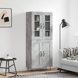 Highboard Concrete Grey 69.5x34x180 cm Engineered Wood 3198373