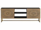 TV Cabinet with Drawer with Shelf Brass 105 x 30 x 50 cm 42020076