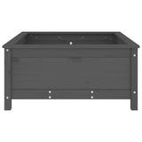 Garden Planter Grey 82.5x82.5x39 cm Solid Wood Pine 825298
