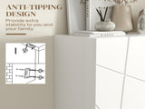 Narrow Shoe Storage Cabinet with Soft-Close Hinges and Adjustable Shelves for 15-20 Pairs of Shoes, T3398P344126