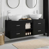 Bathroom Furniture Set 3 pcs Black 49.5 x 44.5 x 65 cm 3405900