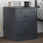 ZNTS Bedside Cabinet Anthracite 34.5x39x44 cm Steel 841623