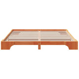 Bed Frame Wax Brown 200 x 200 cm Solid Pine Wood 872850