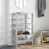 Shoe Rack Concrete Oak 61x32x105 cm Engineered Wood 859863