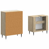 2 Piece Bathroom Cabinet Set ZWOLLE Sonoma Oak Engineered Wood 3417596