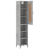Highboard Concrete Grey 34,5x34x180 cm Engineered Wood 3200325