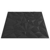 Wall Panels 48 pcs Black 50x50 cm XPS 12 m Amethyst 356948