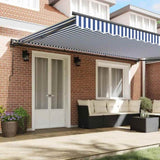 Retractable Awning Blue and White 500 x 300 cm 3331198