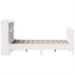 ZNTS Bed Frame without Mattress White 120x190 cm Solid Wood Pine 3323279