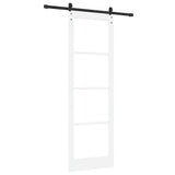 Sliding Door ORKDAL White 78 x 232 cm Solid Pine Wood and Glass 3331940