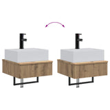 Wall-Mounted Wash Basin Artisan Oak 40 x 41 x 39 cm 890207