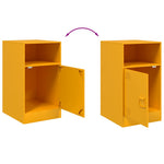 ZNTS Bedside Cabinets 2 pcs Mustard Yellow 34.5x39x62 cm Steel 841770