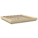 Bed Frame with LED Lights without Mattress Sonoma Oak 200x200cm 3281072