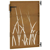 Garden Gate 85x150 cm Corten Steel Grass Design 153223