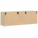 TV Wall Cabinet with LED Lights Sonoma Oak 130x31x45 cm 852301