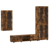 TV Cabinet Set FLORIN 3 pcs Smoked Oak Engineered Wood 3397949