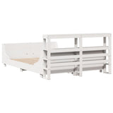 Bed Frame without Mattress White 120x190 cm Small Double Solid Wood Pine 3306478