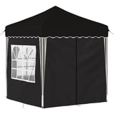 Pop-up Party Tent 195 x 195 x 245 cm Black Oxford Fabric 42019744