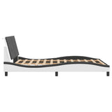 Bed Frame without Mattress "Zadar" White and Black 140x200 cm Faux Leather 3208190