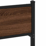Bed Frame without Mattress Brown Oak 75x190 cm Small Single Engineered Wood 4017334