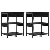 Bedside Cabinet 2 pcs Black Oak 41 x 31 x 51 cm Engineered Wood 859536
