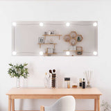 Wall Mirror with LED Lights 40x100 cm Glass Rectangle 3189154