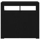 Sideboard Black Oak 80 x 35 x 75 cm Engineered Wood 862568