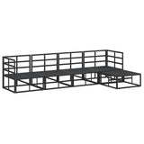 Garden Sofa Set with Cushion 5 pcs Black Aluminium 3378862