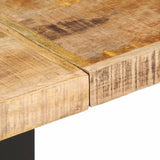 Bench 160 cm Solid Rough Wood Mango and Steel 4006413