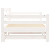 ZNTS Daybed with Trundle White 90x190 cm Solid Wood Pine 836154