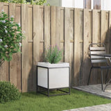 ZNTS Garden Planter White 40x40x50 cm Solid Wood Pine 847019