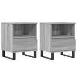 Bedside Cabinets 2 pcs Grey Sonoma 40x35x50 cm Engineered Wood 830649