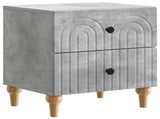 Bedside Cabinet 2 pcs Concrete Grey 43 x 34.5 x 48 cm 894072