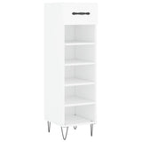 Shoe Cabinet White 30x35x105 cm Engineered Wood 829668