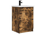Bathroom Vanity with Sink Smoked Oak 42 x 40 x 84.5 cm 889999
