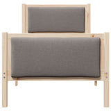Bed Frame with Headboard Taupe 80 x 200 cm Fabric 878362