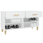 Shoe Cabinet White 102x35x55 cm Engineered Wood 812816