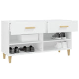 Shoe Cabinet White 102x35x55 cm Engineered Wood 812816