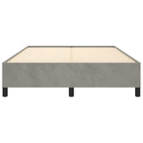 Bed Frame without Mattress Light Grey 135x190 cm Double Double Velvet 349881
