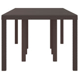 Garden Dining Table Brown 250 x 100 x 73 cm Poly Rattan 871693