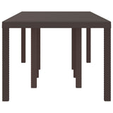 Garden Table Brown 250 x 100 x 73 cm Poly Rattan 871693