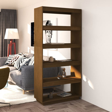 Book Cabinet/Room Divider Honey Brown 80x35x167 cm Solid Pinewood 810897