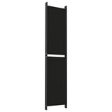6-Panel Room Divider Black 300x220 cm Fabric 350257