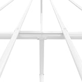 Metal Bed Frame without Mattress with Footboard White 183x213cm 350954