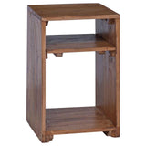 Accent Table with Shelf 3 pcs Brown Solid Mahogany Wood 42012363