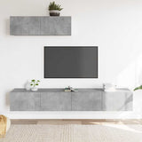3 Piece TV Cabinet Set Concrete Grey Engineered Wood 3114481