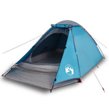 Camping Tent Dome 4-Person Blue Waterproof 94770